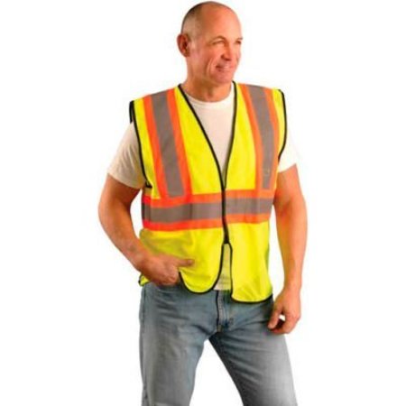 OCCUNOMIX OccuNomix Value Mesh Two Tone Hi-Vis Vest, Class 2, Hi-Vis Yellow, 2/3 XL, ECO-GC2T-Y2/3X ECO-GC2T-Y2/3X